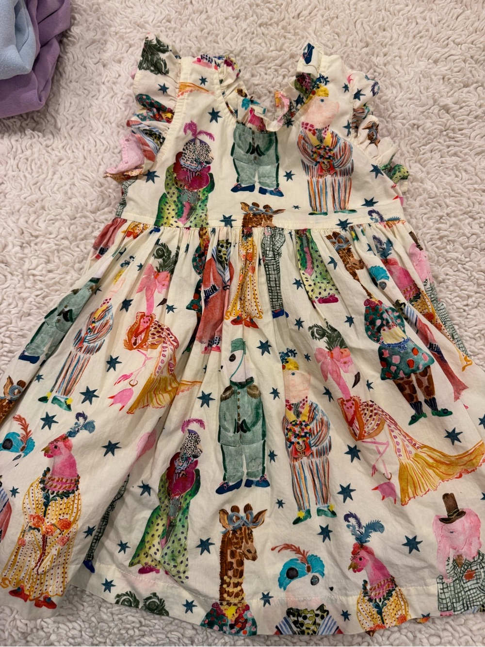 Pink Chicken Leila Dress Circus Animals Tara Gill Girls Size 2Y